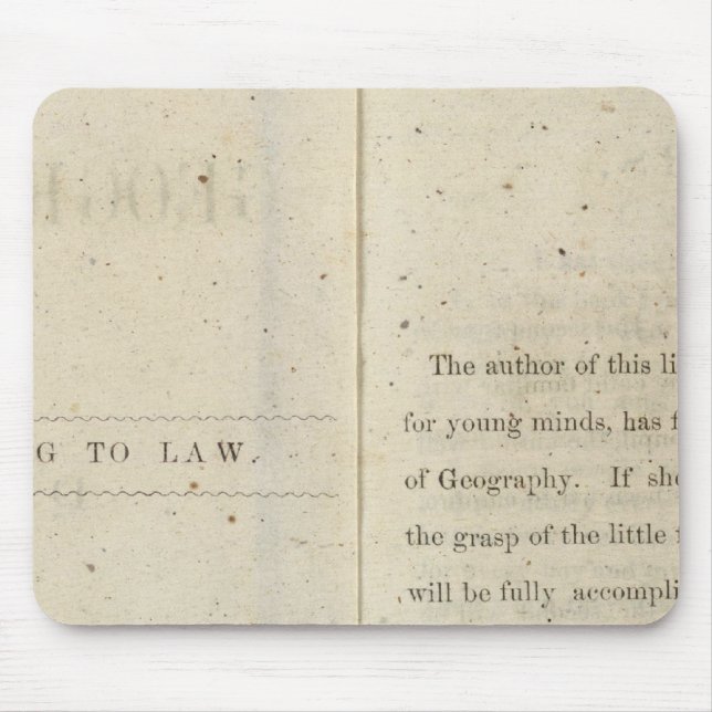 Alfombrilla De Ratón Prefacio Lector geográfico para niños Dixie (Frente)