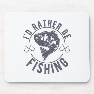 Alfombrilla De Ratón Prefiero Estar Pescando Pescador Divertido Pesca D