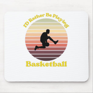 Alfombrilla De Ratón Prefiero jugar básquetbol