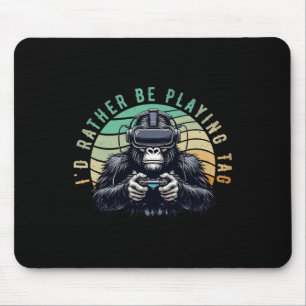 Alfombrilla De Ratón Prefiero Jugar Tag Monke Tag Vr Monke Gamer