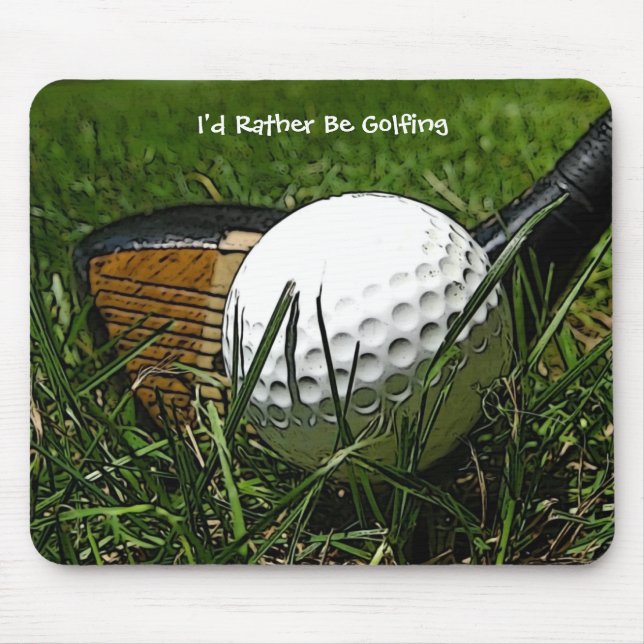 Alfombrilla De Ratón Prefiero ser Mousepad de Golf (Frente)