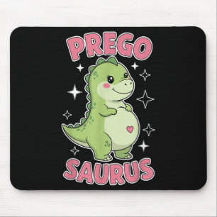 Alfombrilla De Ratón Pregosaurus Cute Retro Embarazo De Dinosaurio Y