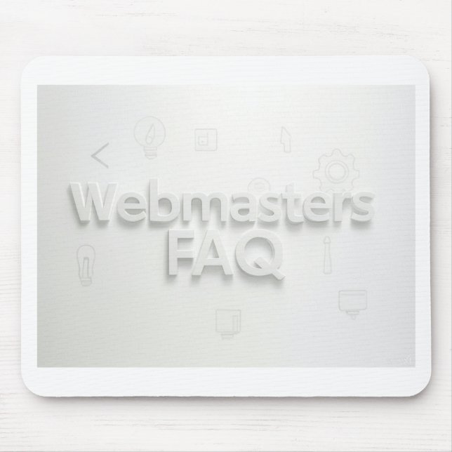 Alfombrilla De Ratón Preguntas frecuentes de Webmasters (Frente)