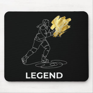 Alfombrilla De Ratón Premio a la Jugadora Legendaria de Hockey