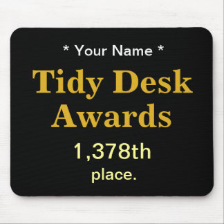 Alfombrilla De Ratón Premios Tidy Desk Añade el nombre Cruel Coworker C
