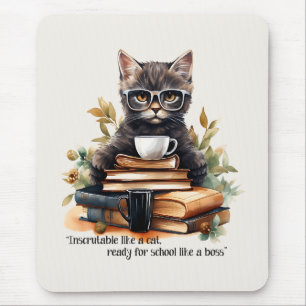 Alfombrilla De Ratón Preparado Para La Escuela Como Un Jefe