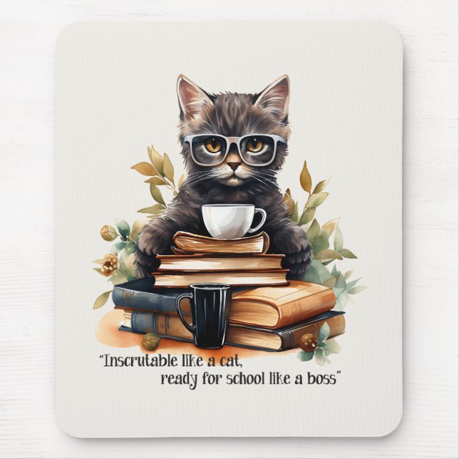 Alfombrilla De Ratón Preparado Para La Escuela Como Un Jefe (Frente)