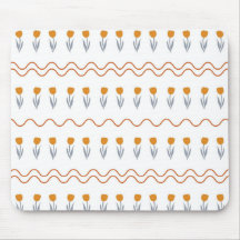 Preppy Groovy Stripe Tulip Flower Pattern