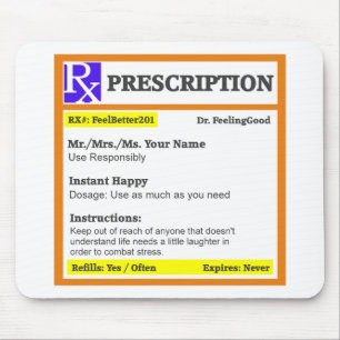 Alfombrilla De Ratón Prescripción divertida del rx