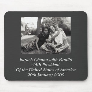 Alfombrilla De Ratón Presidente Barack Obama con la familia