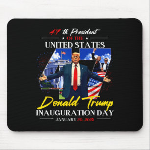 Alfombrilla De Ratón Presidente Donald Trump Inauguración Día 2025 47