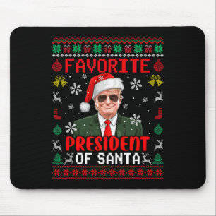 Alfombrilla De Ratón Presidente Favorito De Santa Navidad, Trump Se Org