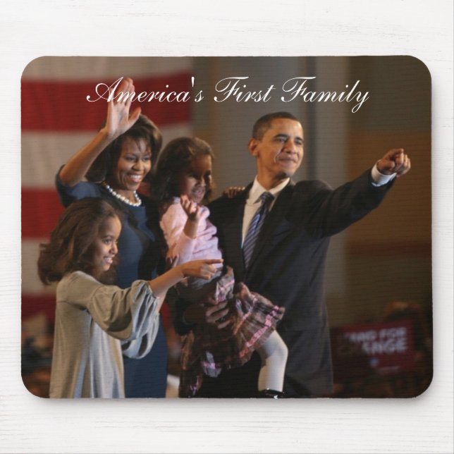 Alfombrilla De Ratón Presidente Obama First Family Keepsakes (Frente)