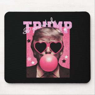 Alfombrilla De Ratón Presidente Trump Soplando Chicle Divertido Burbuja