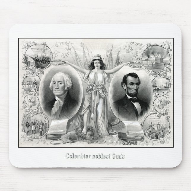 Alfombrilla De Ratón Presidentes Washington y Lincoln (Frente)