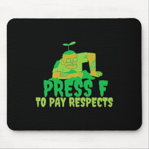 Alfombrilla De Ratón Presiona F Para Rendir Respetos Zombie Gamer Meme