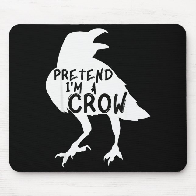 Alfombrilla De Ratón Pretend I'm A Crow Funny Lazy Halloween Costume  (Frente)