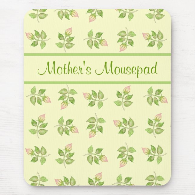 Alfombrilla De Ratón Pretty Custom Mousepad, Nostalgic Rosebuds (Frente)