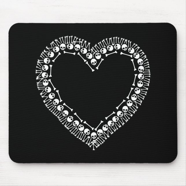 Alfombrilla De Ratón Pretty Skull Heart (Frente)