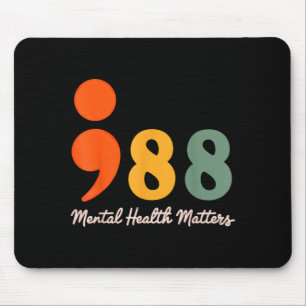 Alfombrilla De Ratón prevención de salud mental punto y coma 988