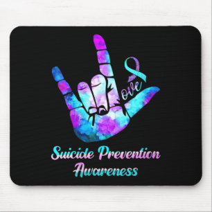 Alfombrilla De Ratón Prevención del Suicidio con Señal de Mano de Amor