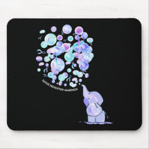 Alfombrilla De Ratón Prevención del suicidio de los globos azul elefant