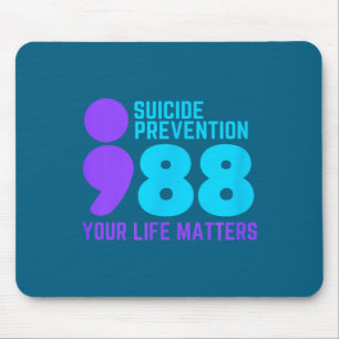 Alfombrilla De Ratón Prevención del Suicidio Punto y coma Salud Mental