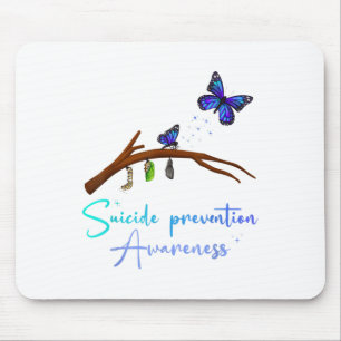 Alfombrilla De Ratón Prevención del suicidio Sensibilización mariposa C
