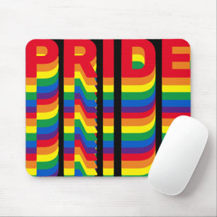 Alfombrilla De Ratón Pride lgbt lgbtq queer gay rainbow pattern black