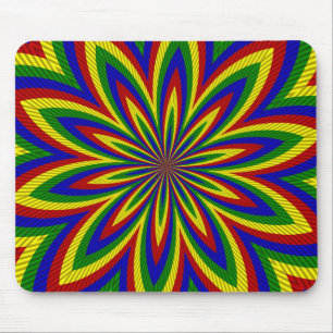 Alfombrilla De Ratón Primary Colors Rolled Flower 2