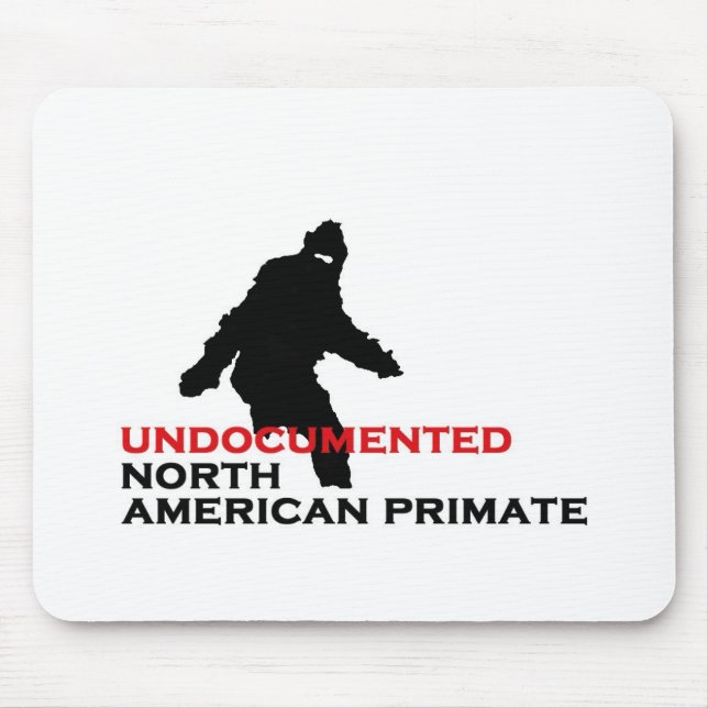 Alfombrilla De Ratón PRIMATE NORTEAMERICANO INDOCUMENTADO Mousepad (Frente)