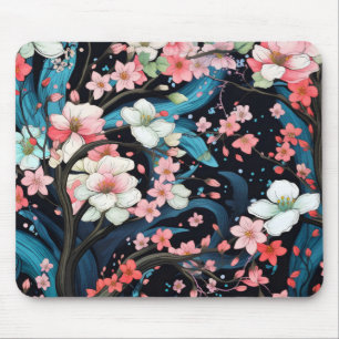 Alfombrilla De Ratón Primavera de flores rosadas florecientes