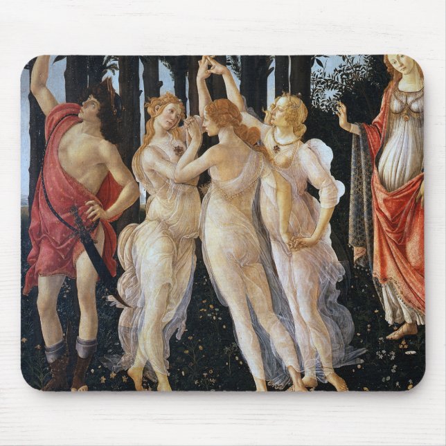Alfombrilla De Ratón Primavera (detalle), Sandro Botticelli, 1482 (Frente)