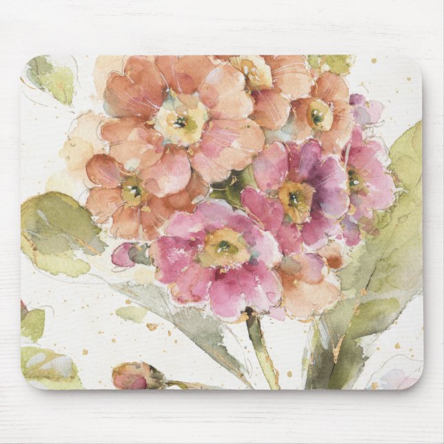 Alfombrilla De Ratón Primavera rosada y anaranjada (Frente)