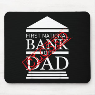 Alfombrilla De Ratón Primer banco nacional de papá cerrado padre divert