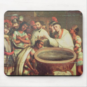 Alfombrilla De Ratón Primer bautismo de los indios de los Dominicans