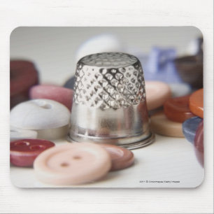 Alfombrilla De Ratón Primer de botones con un casquillo metalizado