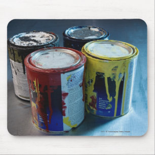 Alfombrilla De Ratón Primer de cuatro latas de la pintura