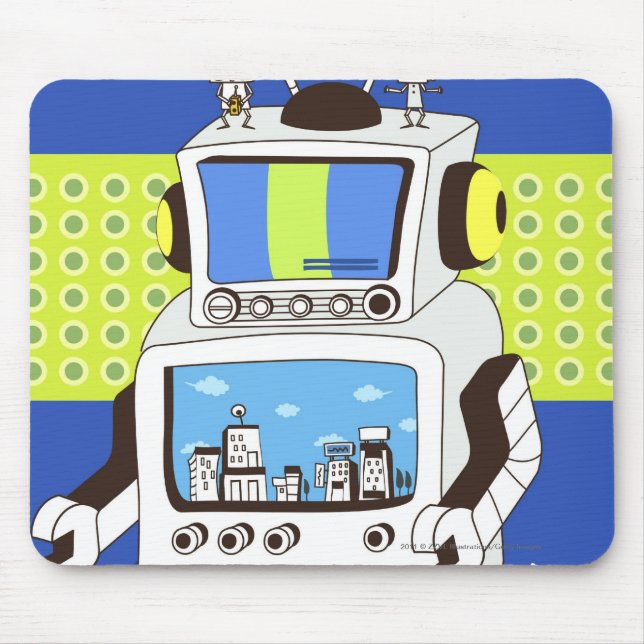 Alfombrilla De Ratón Primer de un robot (Frente)