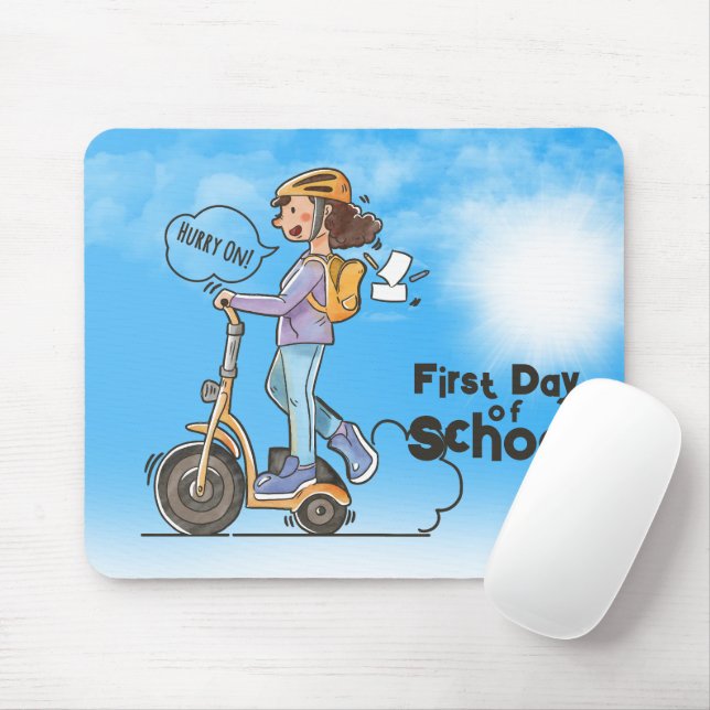 Alfombrilla De Ratón Primer día de clases | (Con ratón)