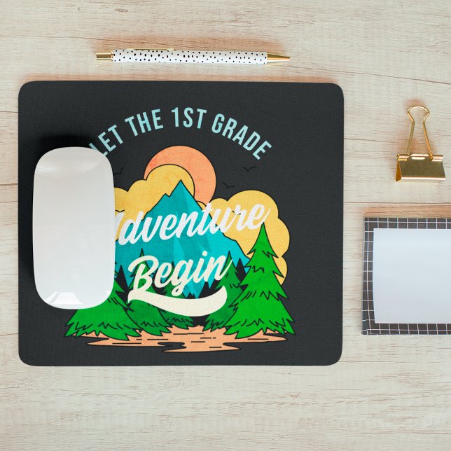 Alfombrilla De Ratón Primer Día De La Escuela Primer Grado De Apreciaci (Front)