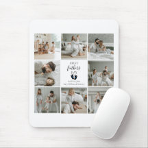 Primer Día del Padre - Huellas de bebé y corazones