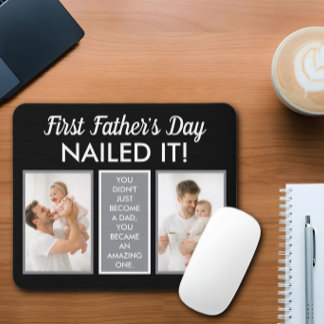 Alfombrilla De Ratón Primer Día del Padre Lo Clavé Foto Personalizada D