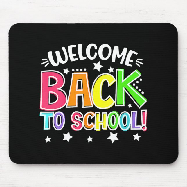 Alfombrilla De Ratón Primer día divertido profesor de colegio bienvenid (Frente)