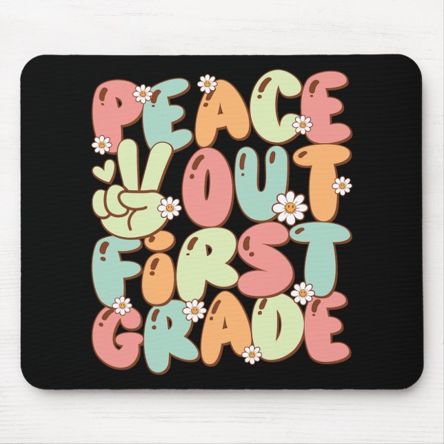 Alfombrilla De Ratón Primer Grado Groovy El Último Día De La Escuela De (Frente)