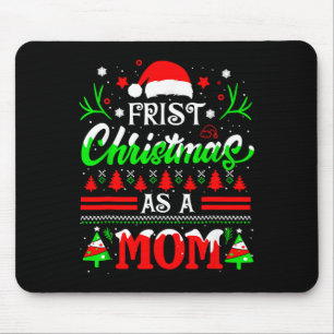 Alfombrilla De Ratón Primer Navidad como mamá divertida nueva mamá Xmas