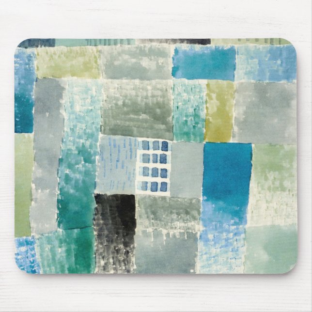 Alfombrilla De Ratón Primera casa en un asentamiento (1926) de paul kle (Frente)