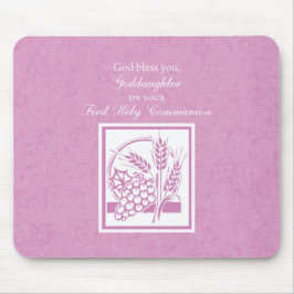 Alfombrilla De Ratón Primera comunión de la diosa, rosa