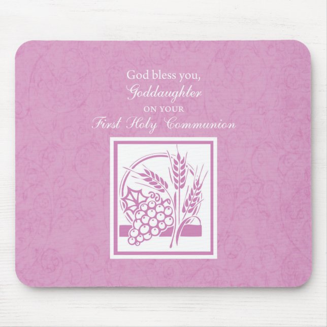 Alfombrilla De Ratón Primera comunión de la diosa, rosa (Frente)