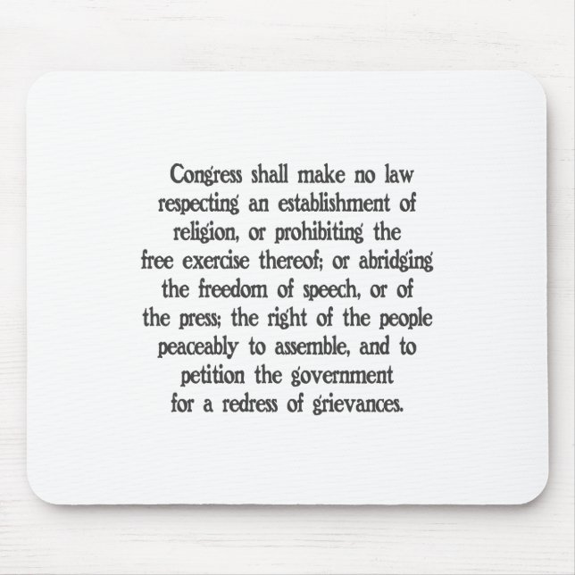 Alfombrilla De Ratón Primera Enmienda (Frente)